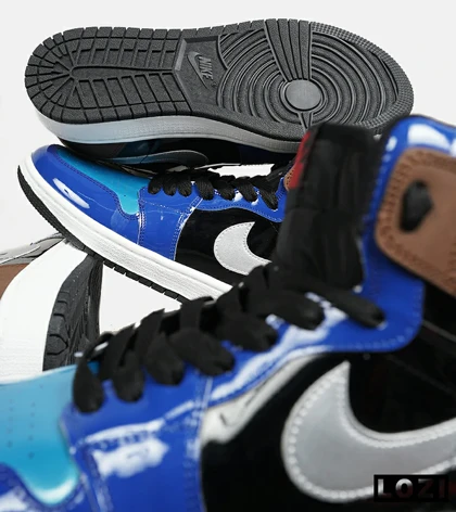 کتانی ساق‌دار زنانه و مردانه آبی مشکی قهوه ای Nike air jordan 1 مدل 6620