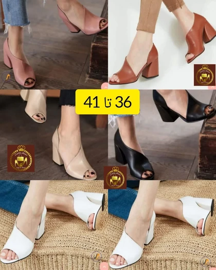 کفش صندل مجلسی و تابستانه زنانه پاشنه قوسی