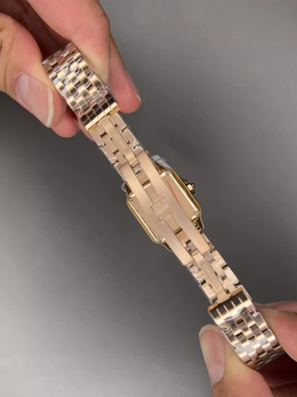 ساعت مچی کارتیه پنتر بند رزگلد صفحه سفید Cartier Panthere