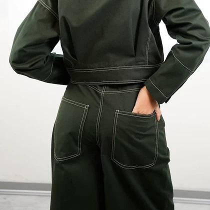 شلوار سوپر واید کتان میلان