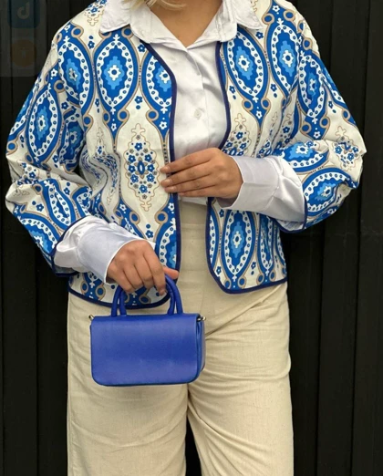 کت لینن سنتی چاپی