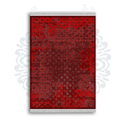 فرشینه از جنس پارچه هازان مخمل ترک طرح سنتی و مدرن برند دفه کد DAMG214