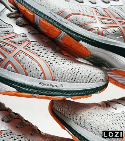 کتانی بزرگ پا طوسی روشن نارنجی ASICS GEL-KAYANO 27