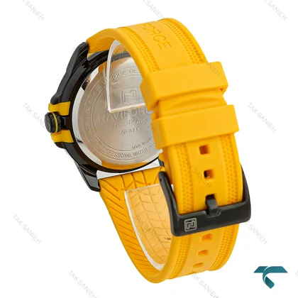 ساعت مچی اسپرت نیوی فورس NF9215 مردانه بند رابر زرد NaviForce-7668-G