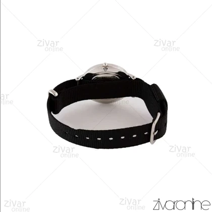 ساعت دنیل ولینگتون زنانه قاب سیلور صفحه سفید بند برزنت مشکی 104973