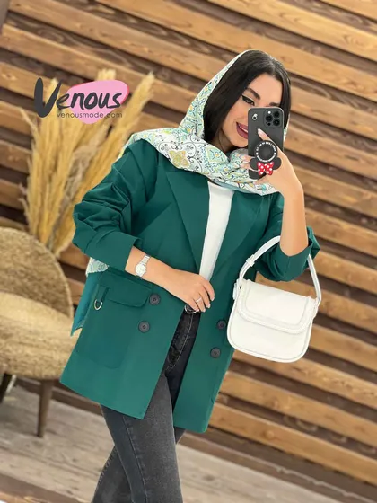 مانتو لینن جیب حلقه
