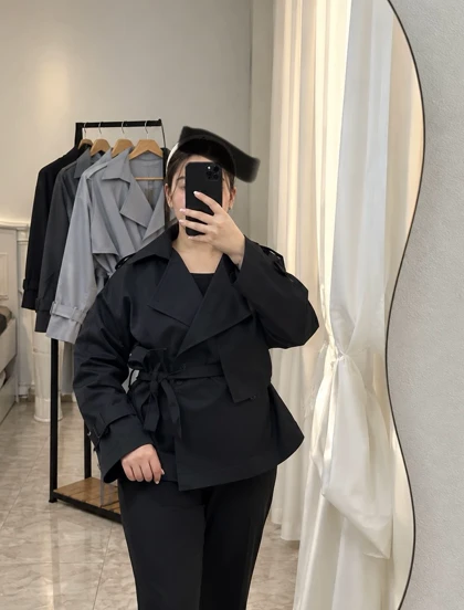 بارانی آستردار زنانه مدل ترنچ zara