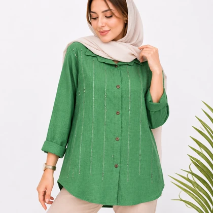 مانتو زنانه نگین‌دار شانتون کد 258