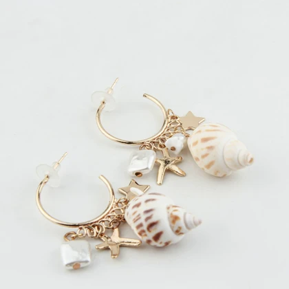 گوشواره زنانه مدل صدف دریایی