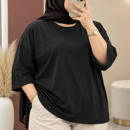 تیشرت ساده اورسایز آرام کد 6005