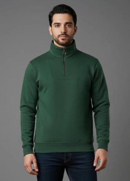 دورس مردانه نیم زیپ مدل Behbod-سبز