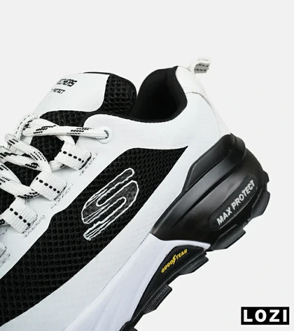 کفش کتانی طبی ورزشی سفید مشکی SKECHERS max protect مدل 8554