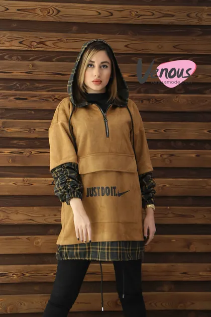 هودی ترکیبی سوییت چهارخونه