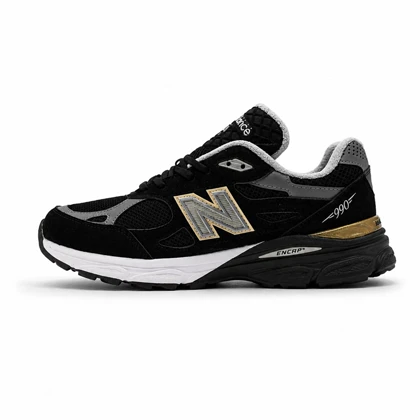 کفش و کتانی مردانه چرم طبیعی مدل نیوبالانس NEWBALANCE 990 رنگ مشکی کد 8489