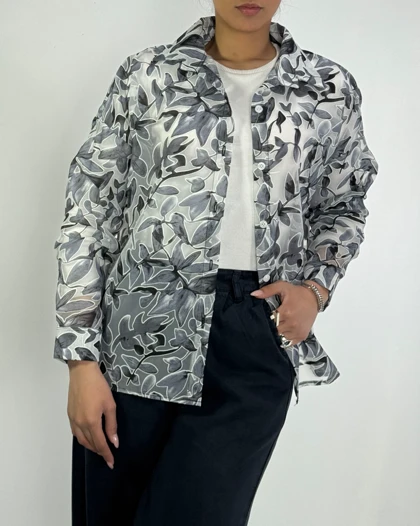 شومیز شیشه ای قهوه ای کد 500495