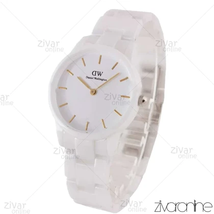 ساعت دنیل ولینگتون آیکونیک لینک زنانه تمام سفید سرامیکی 104030