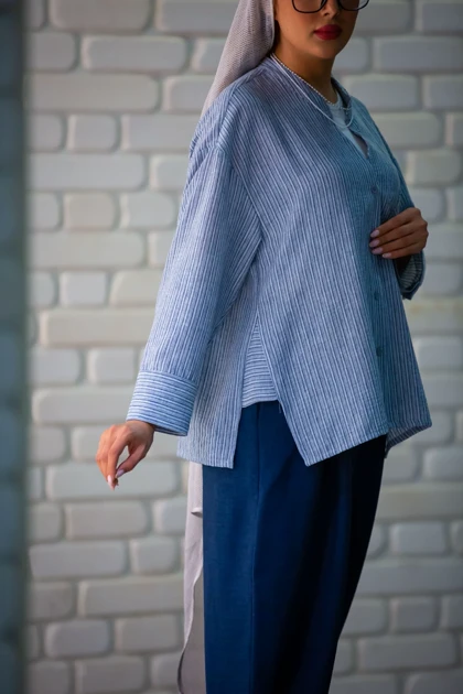 مانتو ملانژ خطی ZARA