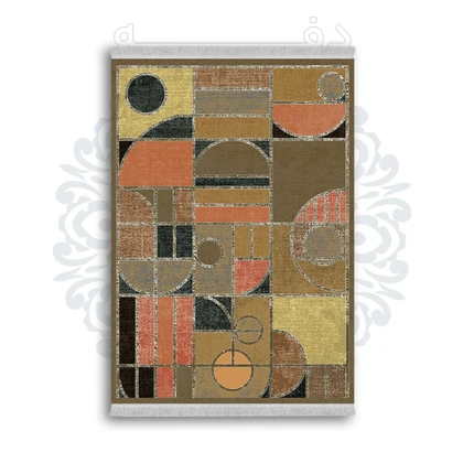 *جدید* فرشینه از جنس پارچه شانل مخمل ترک طرح فانتزی برند دفه کد 1475