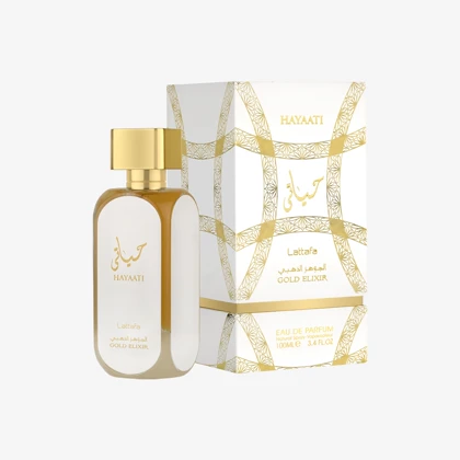 ادکلن لطافه حیاتی گلد الکسیر Lattafa Hayaati Gold Elixir Unisex