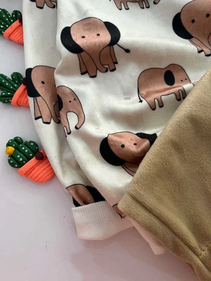 بلوزشلوار بچه گانه مخمل فیلی اسپرت