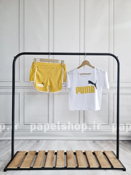 ست کراپ و شورتک طرح پوما Puma