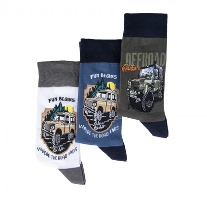 جوراب ساق بلند مردانه طرحدار مدل me3040