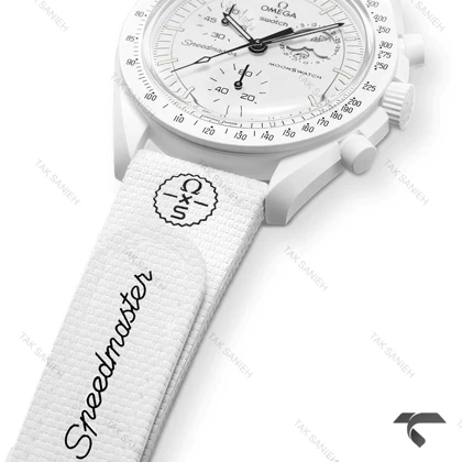 امگا سواچ ماموریت به ماه بند رابر جدید سفید Swatch-10217-U