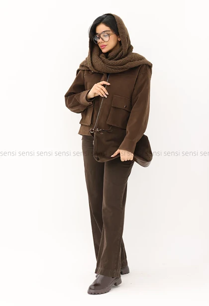 بامبر جلو زیپ جیر کد1005191