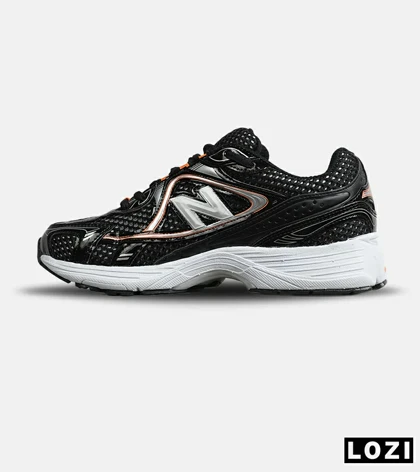 کفش کتانی مردانه و زنانه مشکی سفید نارنجی NEW BALANCE 1064 مدل 8152