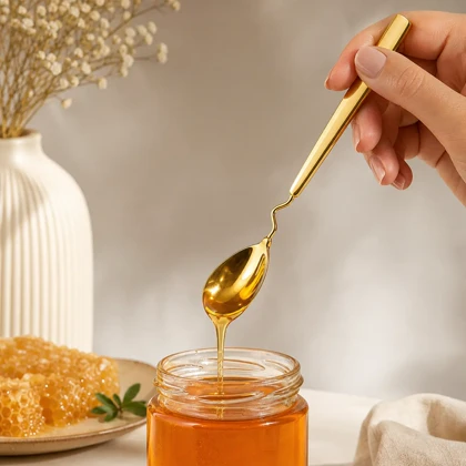 عاشق عسل خوری استیل طلایی