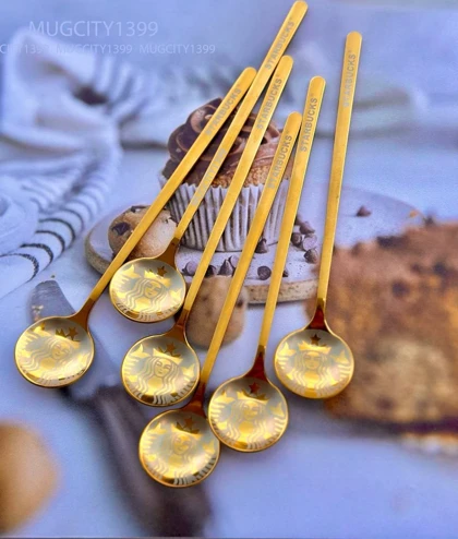 قاشق شربت خوری طرح استارباکس / mj79