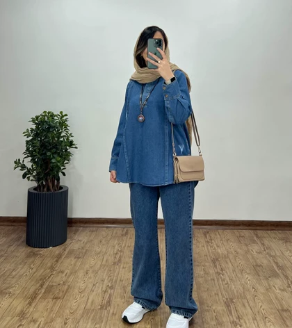 تونیک مانتویی جین لیور