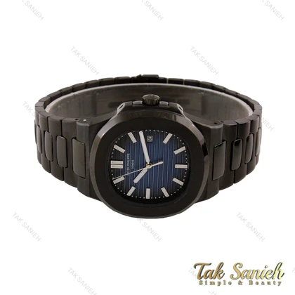 ساعت پتک فیلیپ ناتیلوس مردانه مشکی صفحه سرمه ای Patek-5613-G