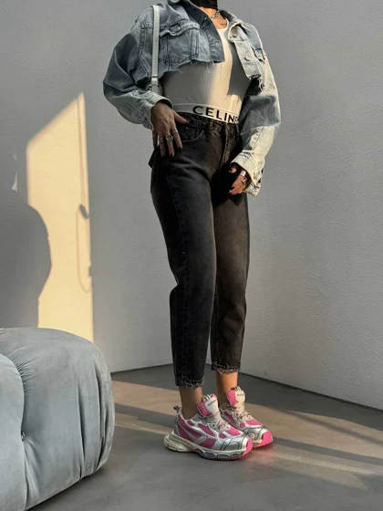 شلوار مام ساده