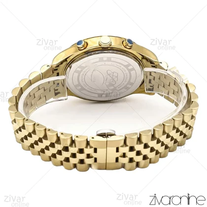 ساعت الکسا پریمیر A0073 مردانه سه موتوره طلایی مشکی 106228