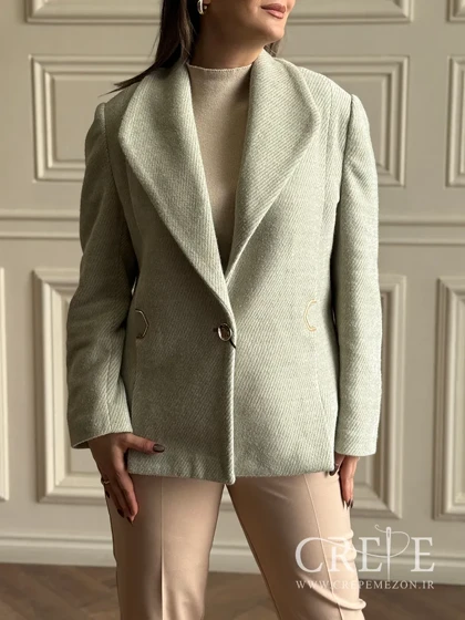 کت موهر یقه برگی یراق دار