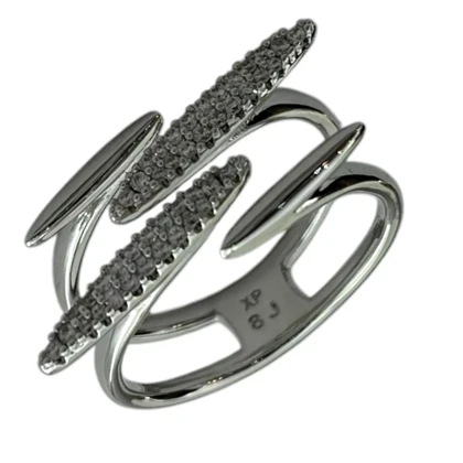 انگشتر زنانه با طرح خطی جواهری شیک ژوپینگ