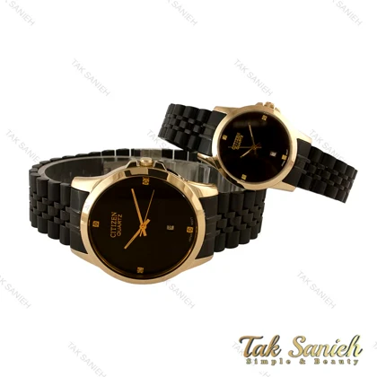 ساعت ست سیتیزن کلاسیک مشکی طلایی Citizen-4488-S