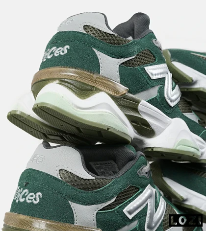 کفش کتانی مردانه و زنانه سبز طوسی NEW BALANCE 9060 مدل 7231