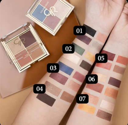 پالت سایه چهار رنگ گلدن رز (Golden rose)