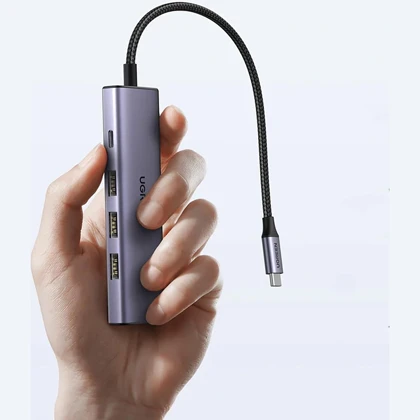 هاب تایپ سی یوگرین UGREEN مدل CM511-15596 با 5 پورت