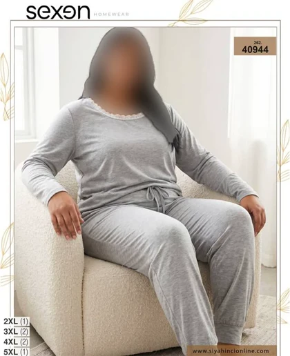 بلوز و شلوار بیگ سایز زنانه sexen کد 40944