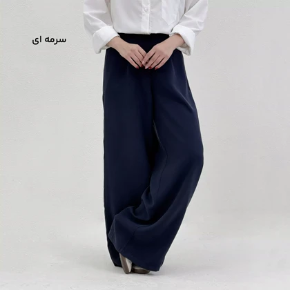 شلوار پارچه ای زنانه سیلک جلو پیله