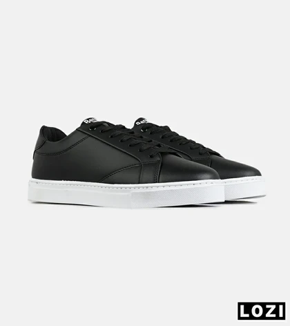 کفش کتانی کژوال مردانه و زنانه مشکی سفید BERSHKA مدل 7769