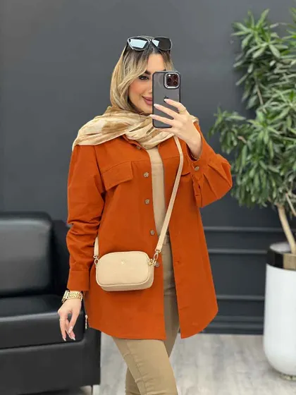 مانتو جیب نما بغل زیپ