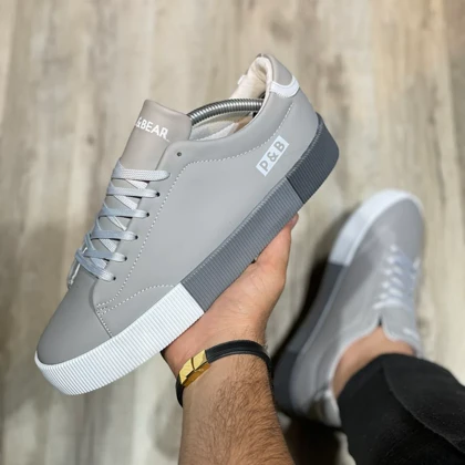 کفش کتانی مردانه مدل پول اند بیر pull&bear طوسی 41 تا 44