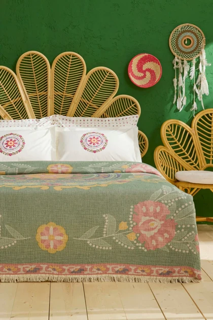 سرویس روتختی پیکه دو نفره Karaca Home مدل Luneor Nish Set پنبه - چندرنگ