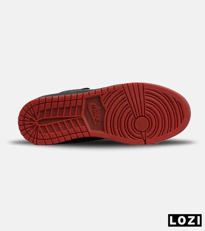 کفش کتانی ساق‌دار مردانه و زنانه مشکی قرمز NIKE jordan 1 مدل 8775