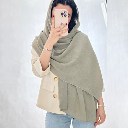 شال زنانه لبه عدسی