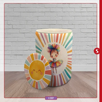 سبد اسباب بازی اتاق کودک برند مینوریا طرح دخترانه کد p-499